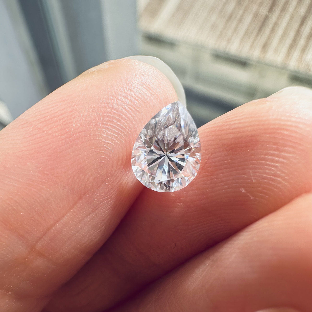 1.25ct Pear Cut Moissanite Celtic Engagement Ring Set Half Eternity Band Moissanite Diamond Trinity Knot Wedding Ring Leaf Moissanite Bridal Set