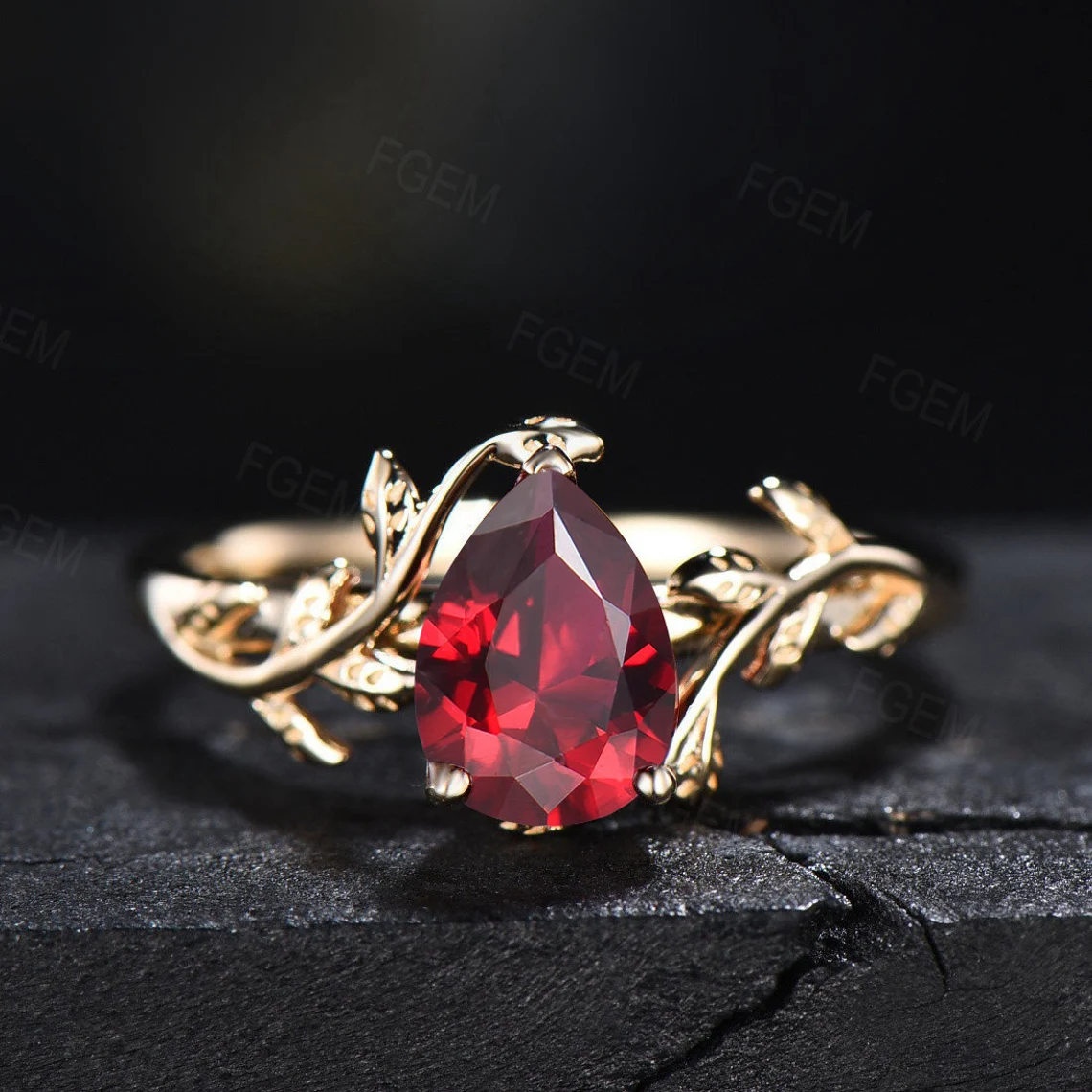Ruby and diamond ring yellow gold on sale