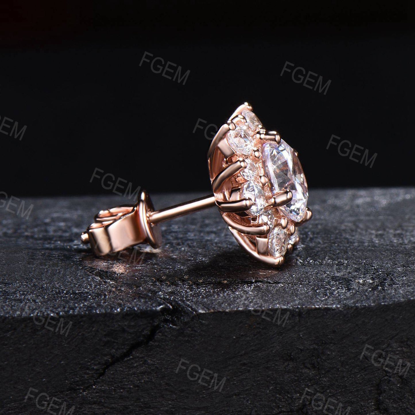 Moissanite Snowflake Earrings Winter Cluster Moissanite Stud Earrings Minimalist Bridal Jewelry Gemstone Earrings Christmas Gifts for Women