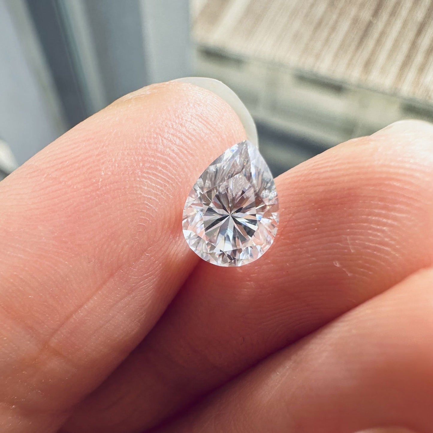 Rose Gold Flower Engagement Ring Dainty Twig Teardrop Moissanite Engagement Ring Set 14k Gold Leaf Vine Ring Unique Cluster Moissanite Ring