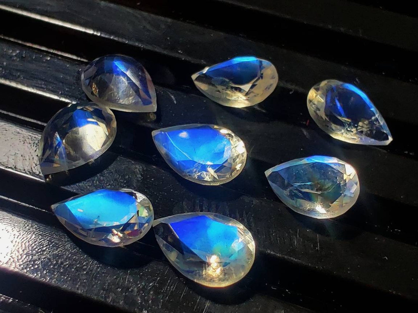 1ct Branch Leaf Hexagon Cut Natural Rainbow Moonstone Engagement Ring Nature Inspired Moonstone Wedding Ring June Birthstone Birthday Gifts