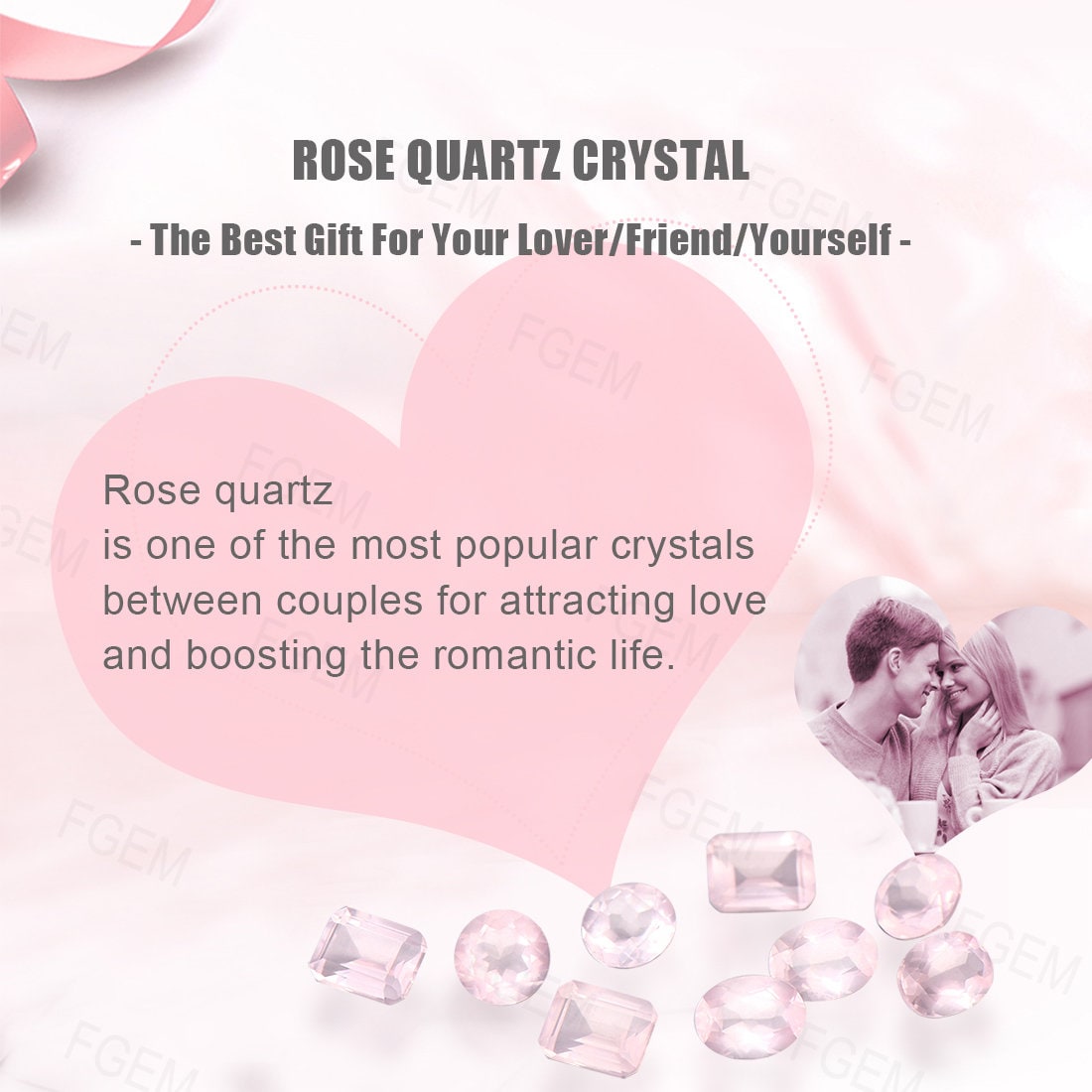 Natural Rose Quartz Ring Sterling Silver Hexagon Leaf Engagement Ring Solitaire Ring Crystal Ring Valentine's Day Jewelry Gift for Couple