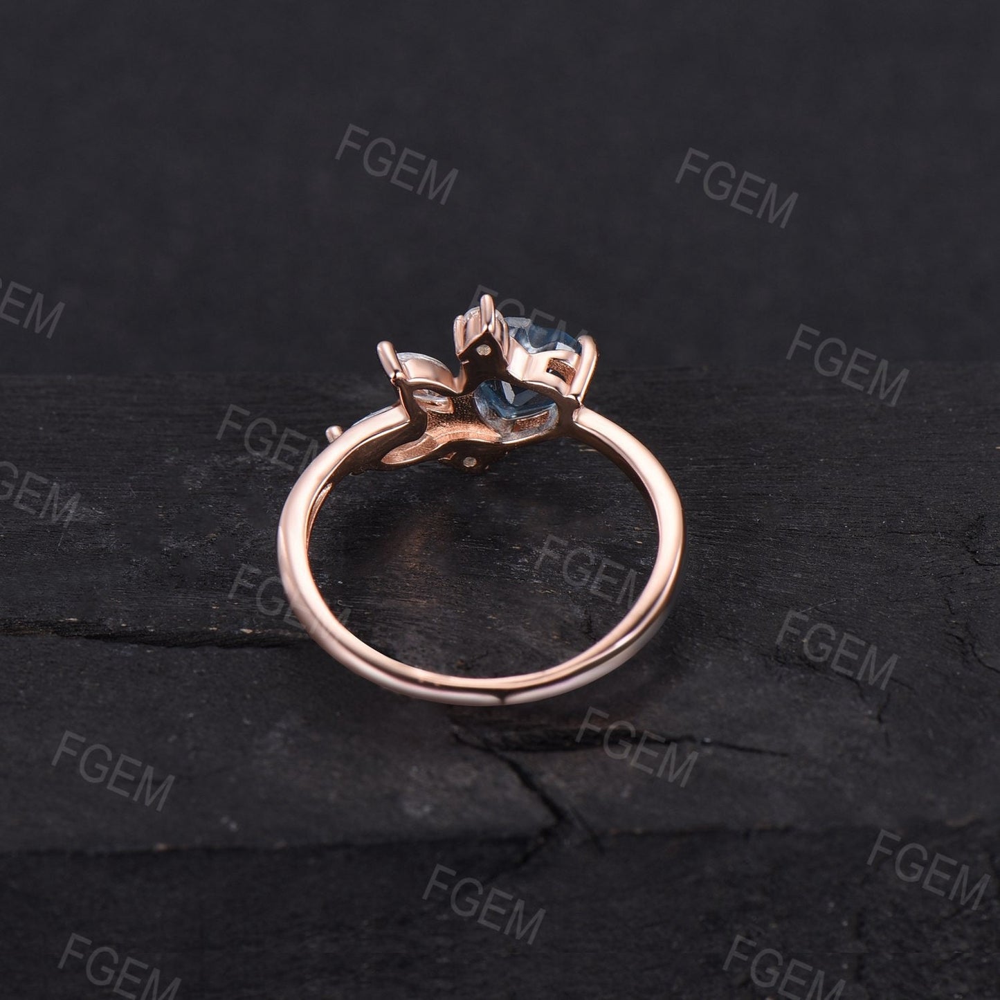 1ct Round Cut Red Ruby Gemstone Jewelry 10K Rose Gold Nature Inspired Leaf Ruby Engagement Anniversary Ring For Women July Birthstone Gifts