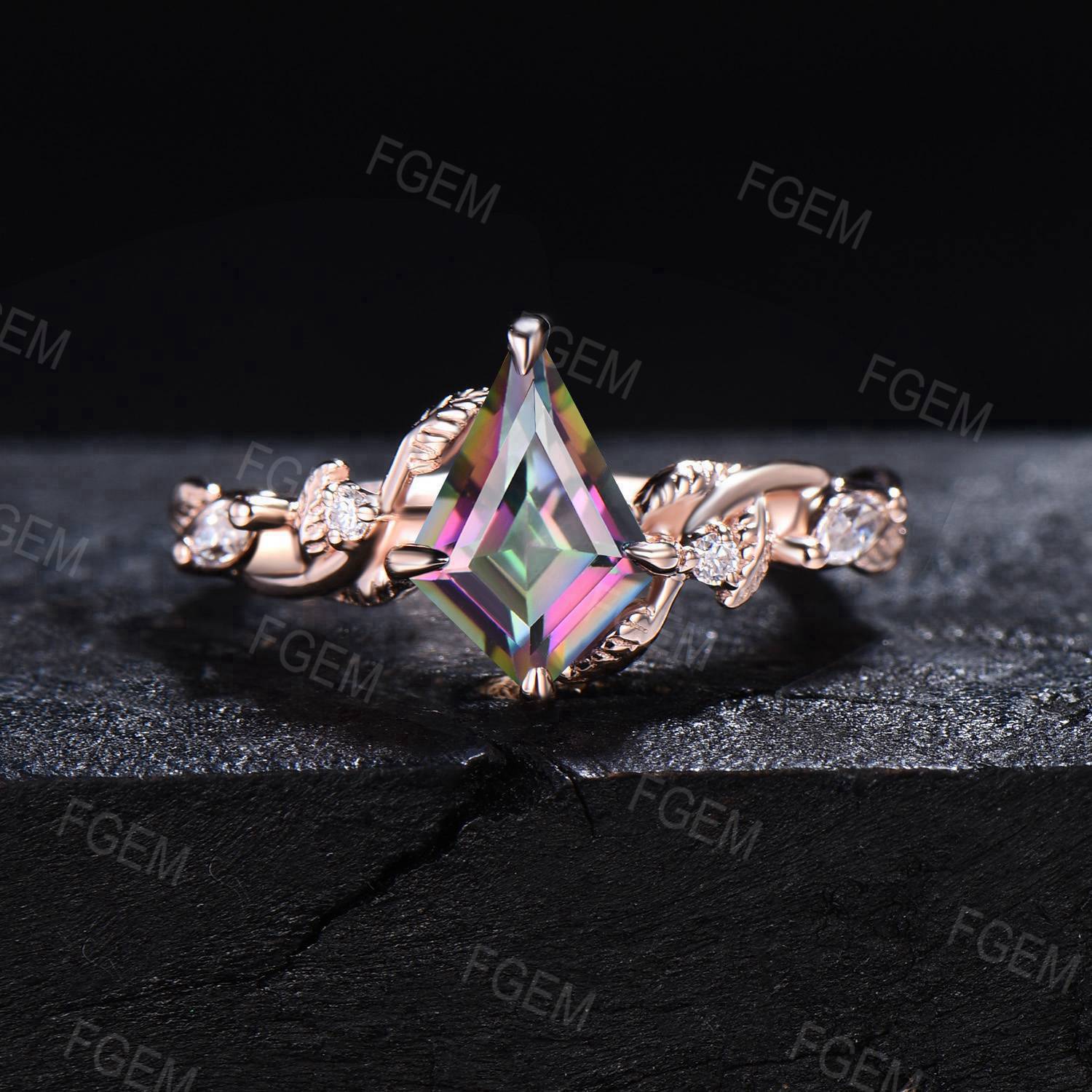 Mystic topaz, halo shops engagement ring, rainbow topaz, wedding ring