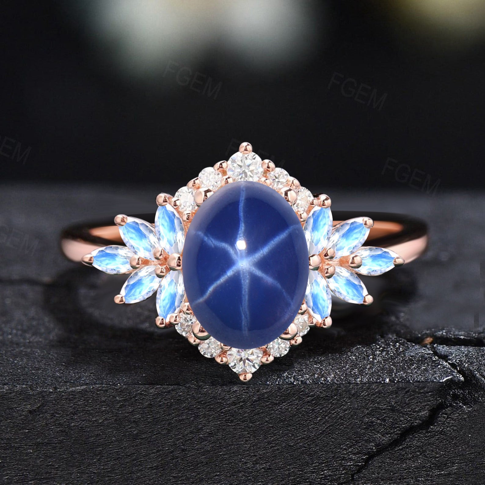 Women's star clearance sapphire rings