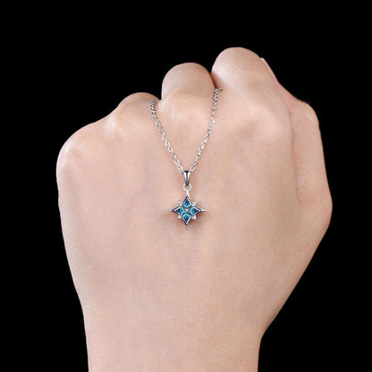 Unique Kite Cut June Birthstone Alexandrite Necklace Dainty North Star Pendant Delicate Four Stone Celestial Necklace,Polaris Necklac