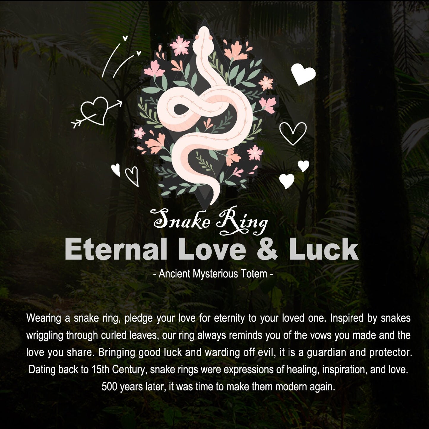 1CT Heart Cut Moissanite Engagement Ring Black Gold Double Snake Ring Cluster Moissanite Diamond Ring Black Flower Wedding Ring Women Gift