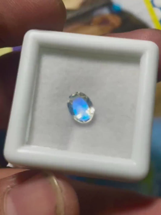 1.5ct Oval Cut Natural Moonstone Engagement Ring Rose Flower Floral Opal Ring Nature Inspired Twig Leaf Moonstone Ring June Birthstone Gifts