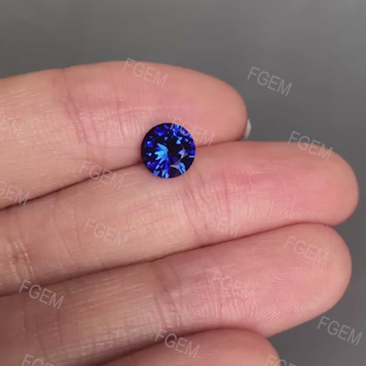 Nature Inspired Blue Sapphire Engagement Ring Moon Star Design Round Natural Blue Sapphire Ring Silver Branch Twig September Birthstone Wedding Ring