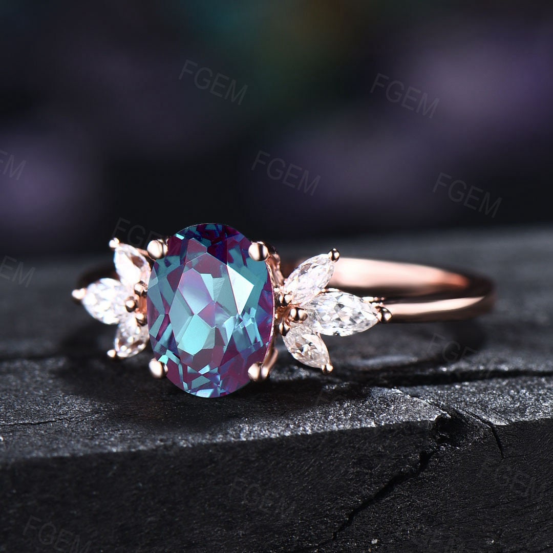 Alexandrite oval deals ring