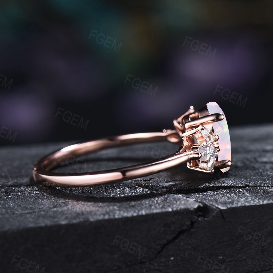 Three Stone Engagement Ring Princess Cut AAAAA Cz Wedding Ring Enhancer Set  | eBay