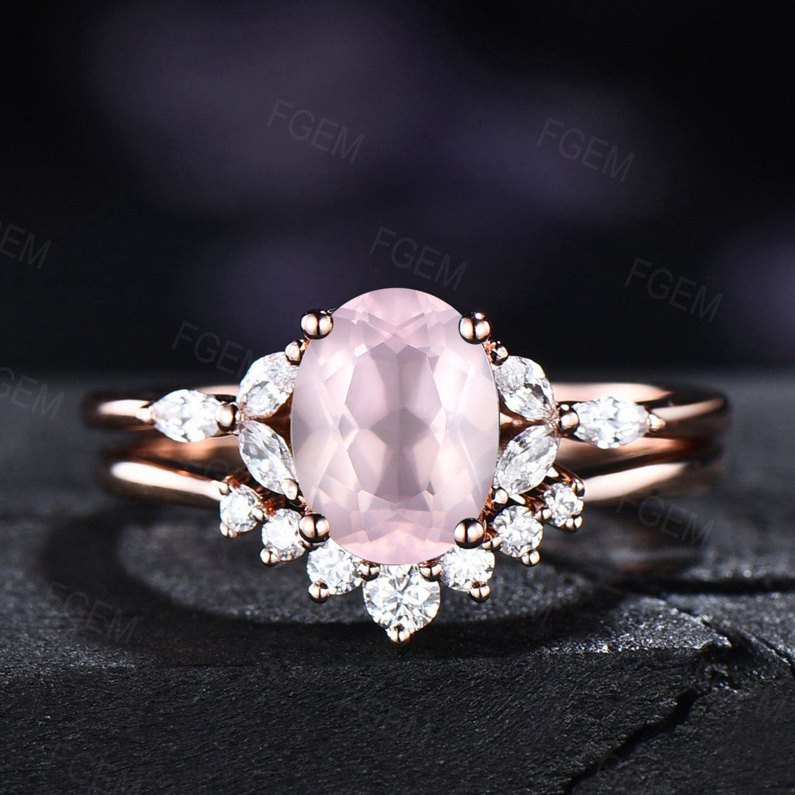 Pink quartz ring . – ROGER BENATAR