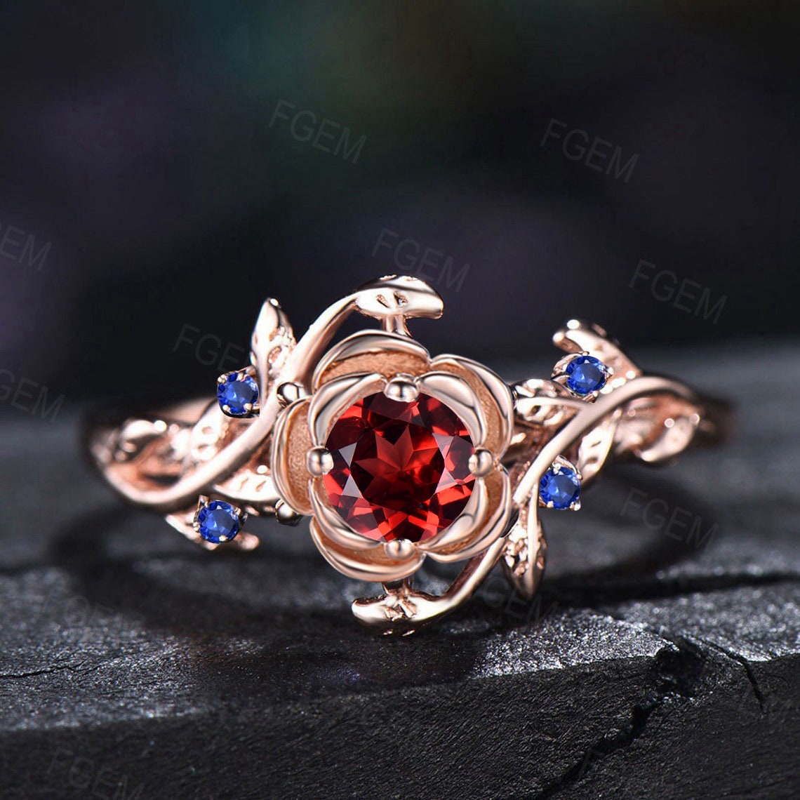 Sterling Silver Single Stone Ring with One-Carat Garnet Gem - Crimson  Radiance | NOVICA