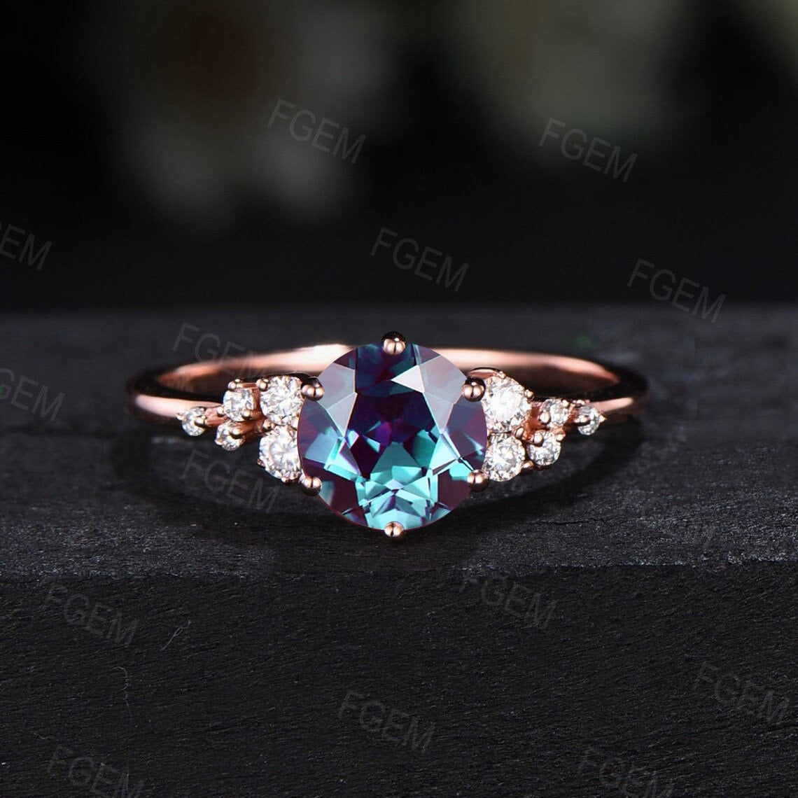 Alexandrite hot sale bridal set